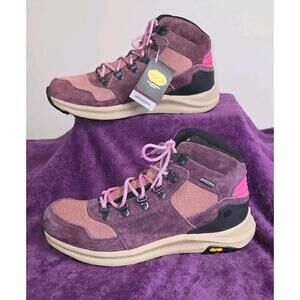 Merrell Ontario 85 Mesh Mid Vibram Hiking Shoes Waterproof Plum/Purple Sz 11 NWT